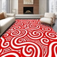thumbnail image 1 of ODIKA 2'x3' Machine Washable Non-Slip Area Rug, Cane Stripe Latch Needlework Kit Peppermint Swirl Design Canvas High Traffic Rug with Pad, Red, 647369, 1 of 8