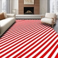 thumbnail image 1 of ODIKA 2'x3' Machine Washable Non-Slip Area Rug, Cane Stripe Punch Needle Kit Sweet Holiday Design High Traffic Rug with Pad, Red, 634371, 1 of 8