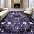 thumbnail image 1 of ODIKA 2'x3' Machine Washable Non-Slip Area Rug, Haunted Manor Eerie Occult Dark Magic High Traffic Rug, Purple, 38137, 1 of 7