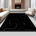 thumbnail image 1 of ODIKA 2'x3' Machine Washable Non-Slip Area Rug, Celestial Starlight Constellation Abstract Modern Minimalist High Traffic Rug, Black, 550543, 1 of 7