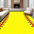 thumbnail image 1 of ODIKA 2'x3' Machine Washable Non-Slip Area Rug, Championship Trophy Game Celebration Memorabilia High Traffic Rug, Yellow, 670349, 1 of 7