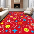 thumbnail image 1 of ODIKA 2'x3' Machine Washable Non-Slip Area Rug, Cheerful Learning Lane with ABC Trail Numbers and Interactive Icons High Traffic Rug, Red, 691467, 1 of 7