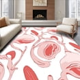 thumbnail image 1 of ODIKA 2'x3' Machine Washable Non-Slip Area Rug, Chic Abstract Swirl Design in Gentle Blush Tones High Traffic Rug, Pink, 343638, 1 of 7