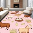 thumbnail image 1 of ODIKA 2'x3' Machine Washable Non-Slip Area Rug, Christmas Miracle Latch Hook Kit Stable Animals Lamb Donkey Faith High Traffic Rug, Pink, 650412, 1 of 7
