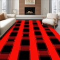 thumbnail image 1 of ODIKA 2'x3' Machine Washable Non-Slip Area Rug, Classic Gingham Check Floor Holiday Seasonal Accent High Traffic Rug, Red, 622510, 1 of 7