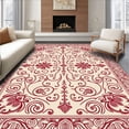 thumbnail image 1 of ODIKA 2'x3' Machine Washable Non-Slip Area Rug, Classical Vine Scroll Artisan Treasure Heirloom High Traffic Rug, Beige, 590721, 1 of 7