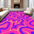 thumbnail image 1 of ODIKA 2'x3' Machine Washable Non-Slip Area Rug, Colorful Abstract Composition Featuring Contours And Vibrant Accents High Traffic Rug with Pad, Pink, 495244, 1 of 8