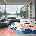 thumbnail image 1 of ODIKA 2'x3' Machine Washable Non-Slip Area Rug, Contemporary Navy High Traffic Rug with Pad, Blue, 1051655, 1 of 8