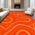 thumbnail image 1 of ODIKA 2'x3' Machine Washable Non-Slip Area Rug, Crossover Dribble Technique with Movement Trails High Traffic Rug with Pad, Orange, 675349, 1 of 8