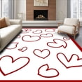 thumbnail image 1 of ODIKA 2'x3' Machine Washable Non-Slip Area Rug, Cupid Pedestal Drape Charming Affection Display High Traffic Rug, Red, 741014, 1 of 7