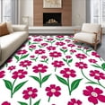 thumbnail image 1 of ODIKA 2'x3' Machine Washable Non-Slip Area Rug, Cushion Cover Enchanted Blossom Stitching Kit High Traffic Rug with Pad, Pink, 634551, 1 of 8