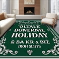 thumbnail image 1 of ODIKA 2'x3' Machine Washable Non-Slip Area Rug, Delightful Season Greetings Decorative Underfoot High Traffic Rug with Pad, Green, 630273, 1 of 8