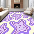 thumbnail image 1 of ODIKA 2'x3' Machine Washable Non-Slip Area Rug, Dream Weaver Interlace High Traffic Rug with Pad, Purple, 355210, 1 of 8