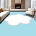 thumbnail image 1 of ODIKA 2'x3' Machine Washable Non-Slip Area Rug, Dreamy Puffy Floating Sky Shape Decorative Accent Cartoon Nursery High Traffic Rug, Blue, 720146, 1 of 7