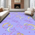 thumbnail image 1 of ODIKA 2'x3' Machine Washable Non-Slip Area Rug, Dreamy with Interlocking Dots and Stars High Traffic Rug with Pad, Purple, 689500, 1 of 8