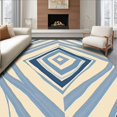 thumbnail image 1 of ODIKA 2'x3' Machine Washable Non-Slip Area Rug, Dynamic Ice Shard Featuring Interlocking Forms High Traffic Rug, Beige, 672590, 1 of 7
