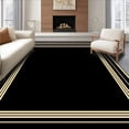 thumbnail image 1 of ODIKA 2'x3' Machine Washable Non-Slip Area Rug, Elegant Border With Sophisticated Edge Detailing High Traffic Rug, Black, 559590, 1 of 7