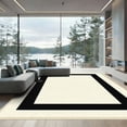 thumbnail image 1 of ODIKA 2'x3' Machine Washable Non-Slip Area Rug, Elegant Contrast Design with Repeated Narrow and Wide Stripes High Traffic Rug with Pad, Black, 894705, 1 of 8