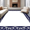 thumbnail image 1 of ODIKA 2'x3' Machine Washable Non-Slip Area Rug, Elegant Pathway Enhancement High Traffic Rug with Pad, Blue, 656004, 1 of 8