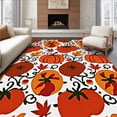 thumbnail image 1 of ODIKA 2'x3' Machine Washable Non-Slip Area Rug, Enchanted Autumn Harvest Pumpkin Entry Changeable Holiday Display High Traffic Rug with Pad, Orange, 603602, 1 of 8