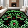 thumbnail image 1 of ODIKA 2'x3' Machine Washable Non-Slip Area Rug, Enchanted Forest Woodland Caribou Path Adornment High Traffic Rug, Black, 509239, 1 of 7