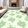 thumbnail image 1 of ODIKA 2'x3' Machine Washable Non-Slip Area Rug, Enchanted Garden Foliage Blossom Nature Inspired Tranquil High Traffic Rug with Pad, Green, 582937, 1 of 8