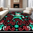 thumbnail image 1 of ODIKA 2'x3' Machine Washable Non-Slip Area Rug, Enchanted Water Closet Arrangement Fantastical Basin Beautify High Traffic Rug, Black, 653684, 1 of 7