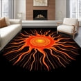 thumbnail image 1 of ODIKA 2'x3' Machine Washable Non-Slip Area Rug, Energetic Deluxe Anti Skid Decorative High Traffic Rug, Orange, 699865, 1 of 7