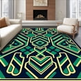 thumbnail image 1 of ODIKA 2'x3' Machine Washable Non-Slip Area Rug, Energetic Fan Spirit with Interlocking High Traffic Rug with Pad, Navy, 671562, 1 of 8