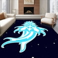 thumbnail image 1 of ODIKA 2'x3' Machine Washable Non-Slip Area Rug, Ethereal Apparition Stitch Project High Traffic Rug with Pad, Blue, 742953, 1 of 8