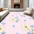thumbnail image 1 of ODIKA 2'x3' Machine Washable Non-Slip Area Rug, Ethereal Bloom Contemporary Floral Motif High Traffic Rug with Pad, Pink, 341938, 1 of 8