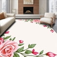 thumbnail image 1 of ODIKA 2'x3' Machine Washable Non-Slip Area Rug, Ethereal Bloom Faded Artwork High Traffic Rug, Pink, 660046, 1 of 7