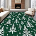 thumbnail image 1 of ODIKA 2'x3' Machine Washable Non-Slip Area Rug, Evergreen Forest with Intricate Starburst Ornaments High Traffic Rug, Green, 624199, 1 of 7