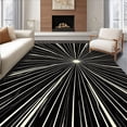 thumbnail image 1 of ODIKA 2'x3' Machine Washable Non-Slip Area Rug, Exclusive Fan With Dynamic Puck Slash Artwork High Traffic Rug, Black, 672297, 1 of 5