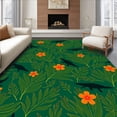 thumbnail image 1 of ODIKA 2'x3' Machine Washable Non-Slip Area Rug, Exotic Jungle Fauna Flora Spectacular Artistic Wonder High Traffic Rug, Green, 577864, 1 of 7