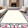 thumbnail image 1 of ODIKA 2'x3' Machine Washable Non-Slip Area Rug, Exquisite Framework Artisan Treasure High Traffic Rug with Pad, Pink, 667331, 1 of 8
