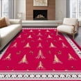 thumbnail image 1 of ODIKA 2'x3' Machine Washable Non-Slip Area Rug, Festive Evergreen Holiday Decorative High Traffic Rug with Pad, Red, 742214, 1 of 8
