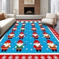 thumbnail image 1 of ODIKA 2'x3' Machine Washable Non-Slip Area Rug, Festive Gnome Holiday Floor Featuring Jolly Winter Scene High Traffic Rug with Pad, Red, 732844, 1 of 8