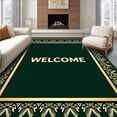 thumbnail image 1 of ODIKA 2'x3' Machine Washable Non-Slip Area Rug, Festive Holiday Welcome Doormat With Elegant Pinecone Branch Trim High Traffic Rug, Green, 609135, 1 of 7