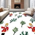 thumbnail image 1 of ODIKA 2'x3' Machine Washable Non-Slip Area Rug, Festive Nutcracker Symphony Holiday Dance Winter Celebration Wonderland High Traffic Rug, Red, 506079, 1 of 7