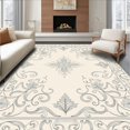 thumbnail image 1 of ODIKA 2'x3' Machine Washable Non-Slip Area Rug, Floral Vine Scroll Traditional European Inspired High Traffic Rug, Beige, 657080, 1 of 7