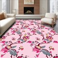 thumbnail image 1 of ODIKA 2'x3' Machine Washable Non-Slip Area Rug, Floral Vine with Cascading Blossom Trails High Traffic Rug, Pink, 507896, 1 of 7