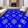 thumbnail image 1 of ODIKA 2'x3' Machine Washable Non-Slip Area Rug, Frosty Celebration Magical Sparkling Enchanted Seasonal High Traffic Rug, Blue, 739155, 1 of 7
