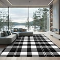 thumbnail image 1 of ODIKA 2'x3' Machine Washable Non-Slip Area Rug, Geometric Black High Traffic Rug with Pad, Gray, 1051844, 1 of 8