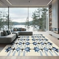 thumbnail image 1 of ODIKA 2'x3' Machine Washable Non-Slip Area Rug, Geometric Blue High Traffic Rug with Pad, Blue, 1041797, 1 of 8