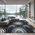 thumbnail image 1 of ODIKA 2'x3' Machine Washable Non-Slip Area Rug, Geometric Dark Gray High Traffic Rug, Gray, 992204, 1 of 7