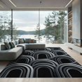 thumbnail image 1 of ODIKA 2'x3' Machine Washable Non-Slip Area Rug, Geometric Gray High Traffic Rug, Gray, 1102026, 1 of 7