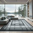 thumbnail image 1 of ODIKA 2'x3' Machine Washable Non-Slip Area Rug, Geometric Gray High Traffic Rug with Pad, Gray, 1056140, 1 of 8