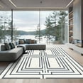 thumbnail image 1 of ODIKA 2'x3' Machine Washable Non-Slip Area Rug, Geometric Gray High Traffic Rug with Pad, Gray, 1058267, 1 of 8