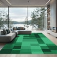 thumbnail image 1 of ODIKA 2'x3' Machine Washable Non-Slip Area Rug, Geometric Green High Traffic Rug, Green, 1050535, 1 of 7